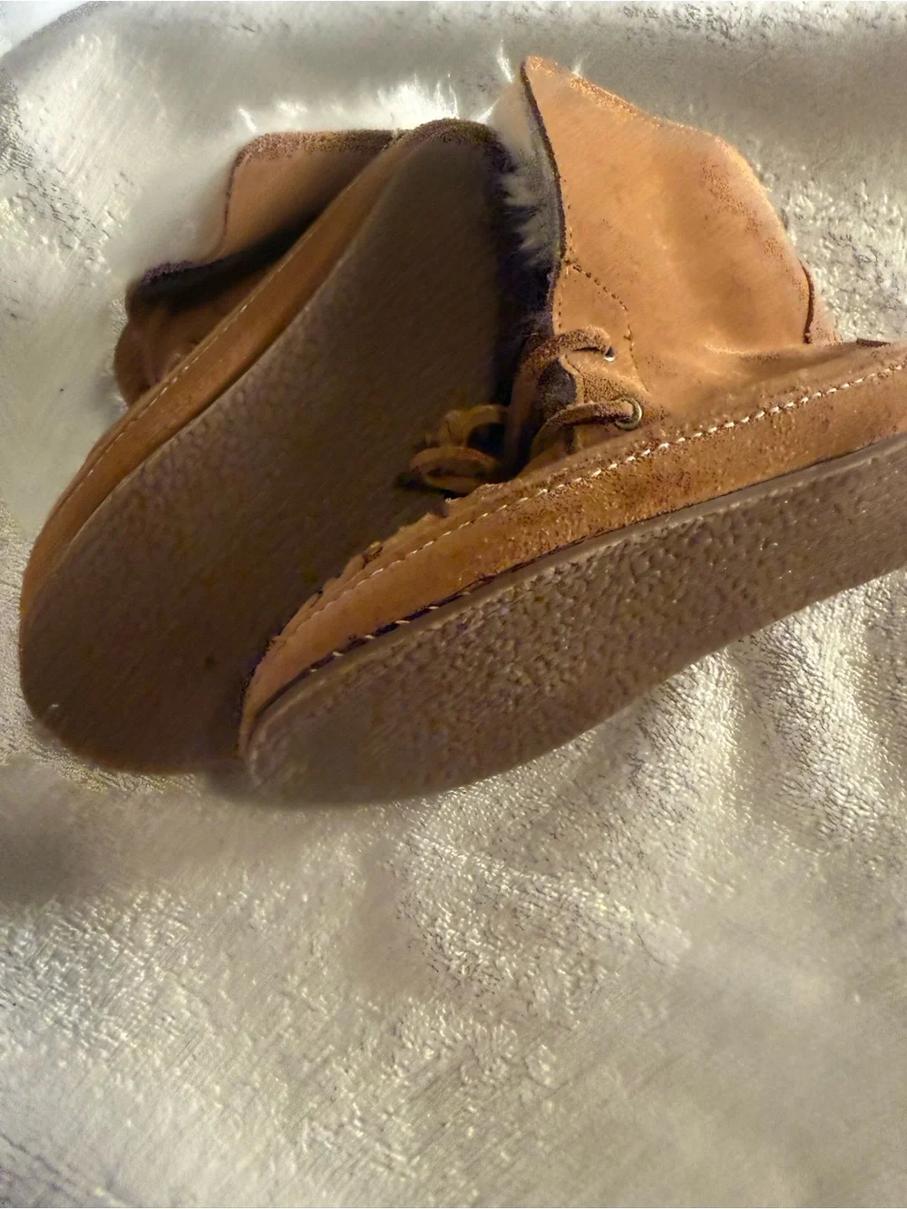 Hanna Andersson Brown Suede Faux Shearling Winter Boots Kids Size 13M